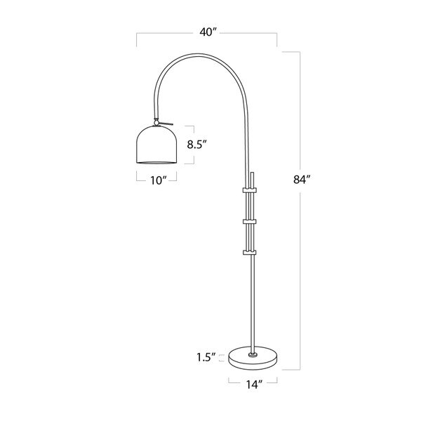 Arc Floor Lamp With Metal Shade
